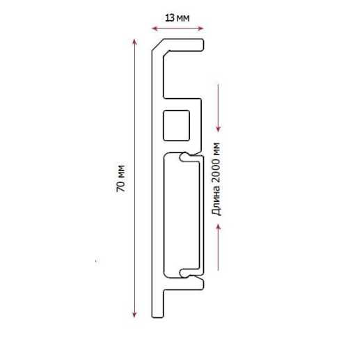 Фото Плинтус Aberhof Luxe Дуб Эктор (70х13х2000 мм)