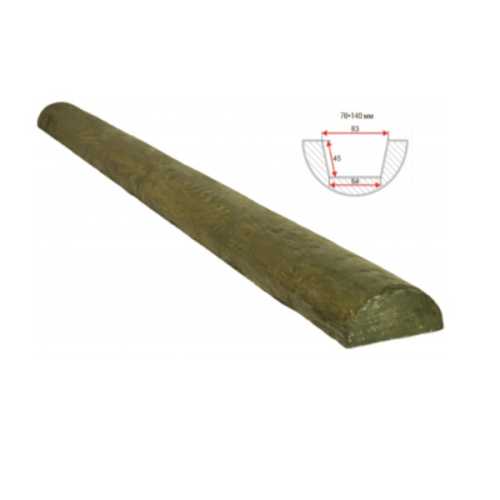 Фото Декоративное полубревно Рустик 70*140мм Дуб болотный, длина 1м