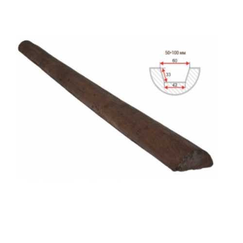 Фото Полубревно декоративное Arno decor рустик, 50х100мм Дуб темный, длина 1 метр