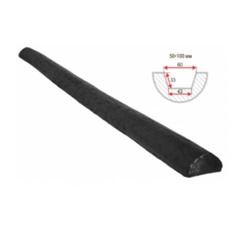 Фото Полубревно декоративное Arno decor рустик, 50х100мм Венге, длина 2 метра