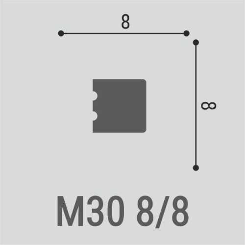 Фото Молдинг Bello Deco M30 под покраску (8х8х2000)