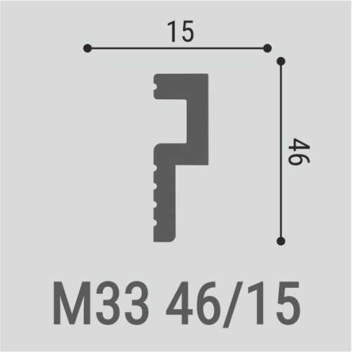 Фото Молдинг Bello Deco M33 под покраску (46х15х3000)