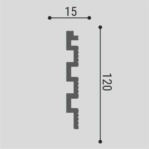 Фото Стеновая панель Bello Deco СП 20/3 полистирол (120 × 15 × 3000 мм)