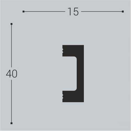 Фото Молдинг Bello Deco M18 Т под покраску (40х15х3000)