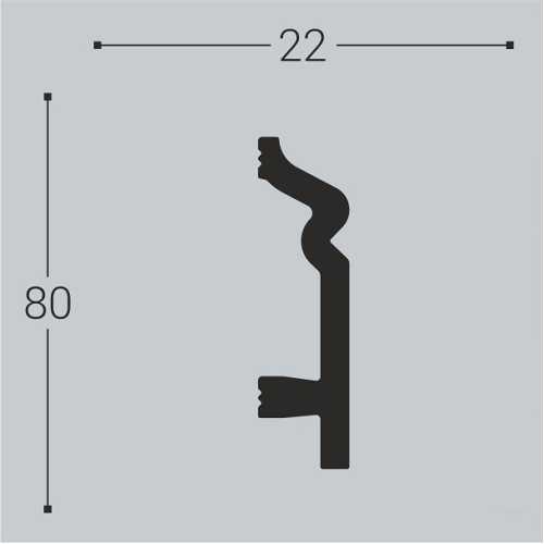 Фото Плинтус напольный Bello Deco П2 под покраску (80х22х2000)