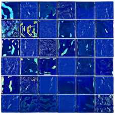 Мозаика стеклянная Bonaparte Bondi blue-48, 48х48 (298х298х4 мм)