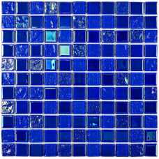 Мозаика стеклянная Bonaparte Bondi dark blue-25, 25х25 (300х300х4 мм)