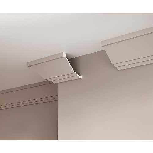 Фото Карниз под покраску Cosca KX054 из экополимера (113х116х2000 мм)