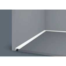 Плинтус напольный Cosca PL015 под покраску, белый (10х21)