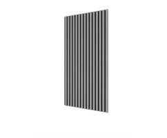 Акустическая панель Cosca шпон Дуб Адженто светло-серый, черный войлок, рейки МДФ (1200х600 х21мм)