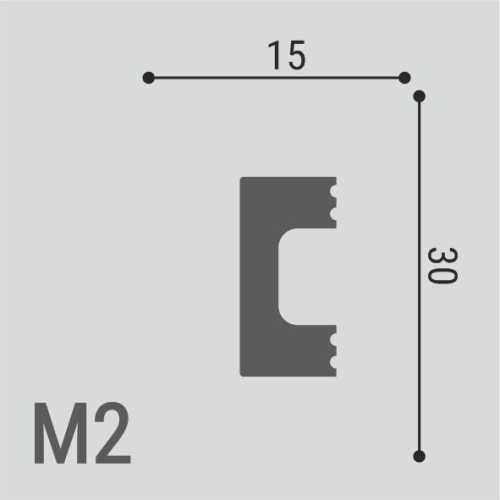 Фото Молдинг Де Багет M2 под покраску (30х15х2000)