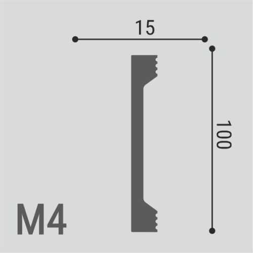 Фото Молдинг Де Багет M4 под покраску (100х15х2000)