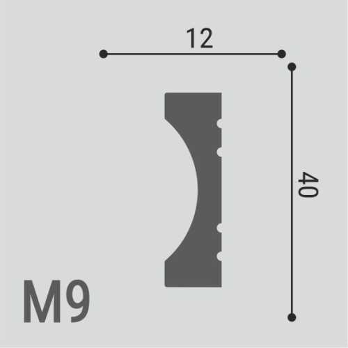 Фото Молдинг Де Багет M9 под покраску (40х12х2000)