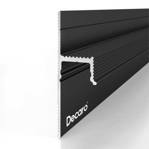 Фото Теневой плинтус скрытого монтажа Decaro D003.2 Черный анод (20*15*2000)