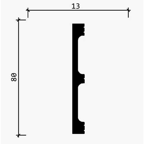 Фото  Плинтус напольный, влагостойкий Decor Dizayn 708-64SH (80*13*2400)
