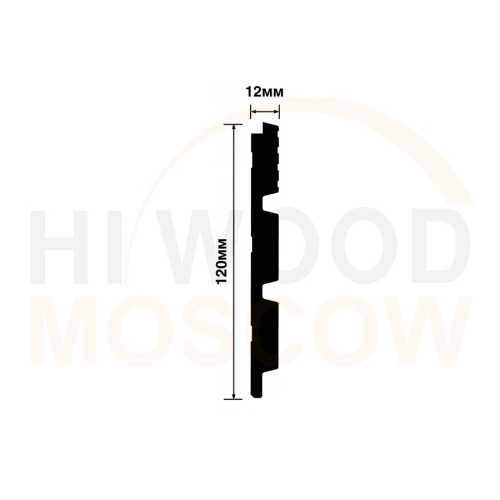 Фото Декоративная панель HIWOOD Серый LV124L S381A (120 × 12 × 2700 мм)