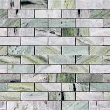 Мозаика из натурального камня Caramelle Onice Verde oliva POL 73х23 (298х298х7 мм)