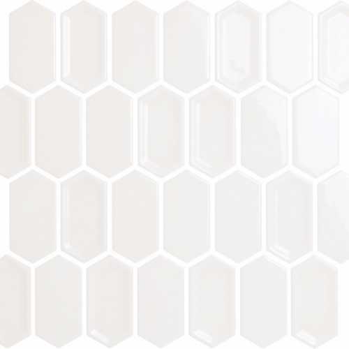 Фото Мозаика керамическая Caramelle Crayon White glos 38х76 (278х304х8 мм)