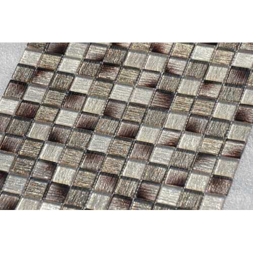 Фото Мозаика стеклянная Caramelle Silk Way Copper Patchwork 23х23 (298х298х4 мм)