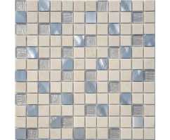 Мозаика стеклянная Caramelle Silk Way Cream Velour 23х23 (298х298х4 мм)