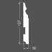 Маленькое фото Плинтус напольный МДФ Ликорн Белый К-24 (127х16х2050 мм)