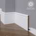 Маленькое фото Белый плинтус напольный МДФ Madest Decor модель 06-120-10 крашеный (120х10х2400 мм)