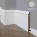 Маленькое фото Белый плинтус напольный МДФ Madest Decor 12-150-18 крашеный (150х18х2400 мм)