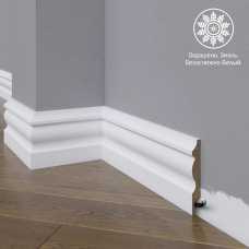 Белый плинтус напольный МДФ Madest Decor 14-083-16 крашеный (83х16х2400 мм) Белый плинтус напольный МДФ Madest Decor 14-083-16 крашеный (83х16х2400 мм)