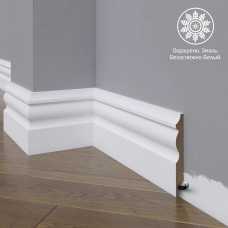 Белый плинтус напольный МДФ Madest Decor 14-100-16 крашеный (100х16х2400 мм) Белый плинтус напольный МДФ Madest Decor 14-100-16 крашеный (100х16х2400 мм)