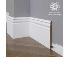 Белый плинтус напольный МДФ Madest Decor 21-136-12 крашеный (136х12х2400 мм) Белый плинтус напольный МДФ Madest Decor 21-136-12 крашеный (136х12х2400 мм)