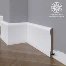 Белый плинтус напольный МДФ Madest Decor 23-120-18 крашеный (120х18х2400 мм) Белый плинтус напольный МДФ Madest Decor 23-120-18 крашеный (120х18х2400 мм)