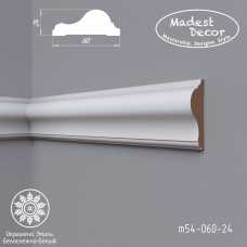 Белый молдинг MDF крашеный Madest Decor M54-060-24