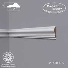 Белый молдинг MDF крашеный Madest Decor M72-040-16