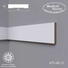Белый молдинг MDF крашеный Madest Decor M75-065-12