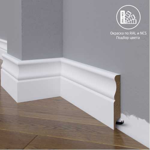 Фото Плинтус напольный МДФ Madest Decor модель 07-100-18 крашеный по RAL/NCS (100х18х2400 мм)