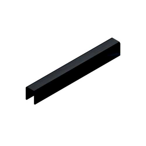 Фото Профиль П-образный Нержавеющая сталь Neexy PVS95 Черный блестящий браш (8*5*2700 мм)
