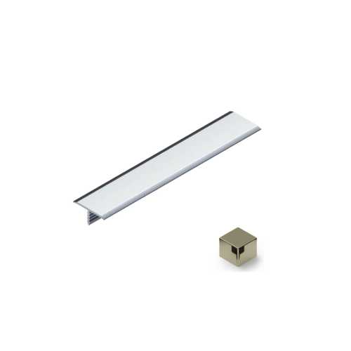 Фото Профиль Т-образный плоский алюминий 25 мм Neexy PV 103-17 (Титан блестящий), 2.7 метра