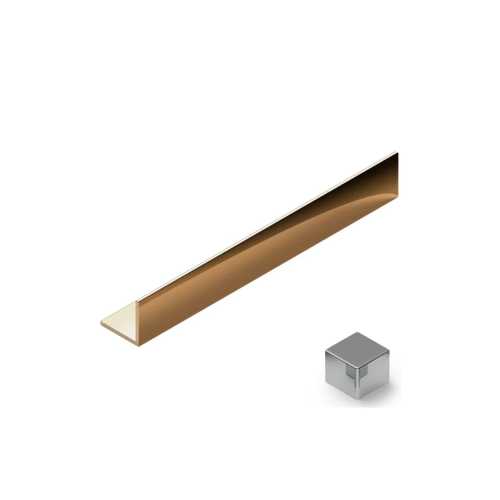 Фото Угол латунь 20x20 мм Neexy PVL74-02 Латунь хромированная, 2.7 метра