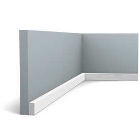 Плинтус под покраску Orac decor SX194 из дюрополимера, белый (20*10*2000)