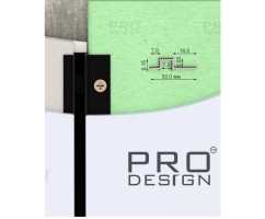 Декоративная рейка Pro Design 615 Черный анодированный (8.15*7*3000)