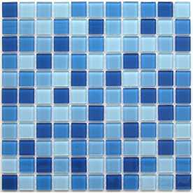 Мозаика стеклянная Bonaparte Navy blu 25х25 (300х300х4 мм)