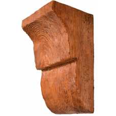 Консоль рустик 150х275мм (для балки на 195мм) Орех