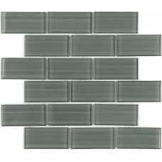 Мозаика стеклянная Caramelle Impressioni Mattoni Grigio 50х100 (300х300х8 мм)