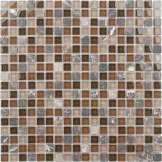 Мозаика стеклянная с камнем Caramelle Naturelle Andorra 15х15 (305х305х4мм)