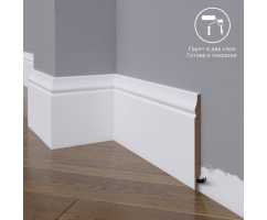Плинтус напольный под покраску 04-120-12 Madest Decor MDF (120х12х2400 мм)
