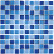 Мозаика стеклянная Bonaparte Blue Wave-1, 25х25 (300х300х4 мм)