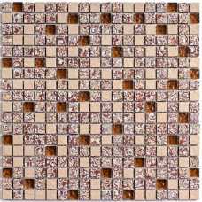 Мозаика стеклянная  Bonaparte Dreams Beige 15х15 (300х300х8 мм)