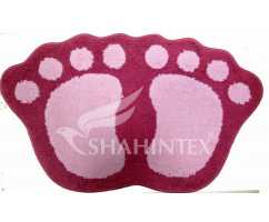 Коврик Shahintex Microfiber лапки 40*60 розовый