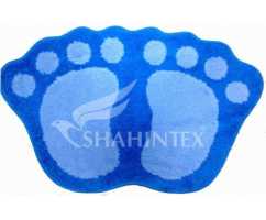 Коврик Shahintex Microfiber лапки 40*60 голубой