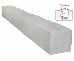 Балка декоративная из полиуретана Arno Decor Рустик 70х70мм Белая, длина 2м